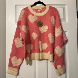 NWT Heart sweater